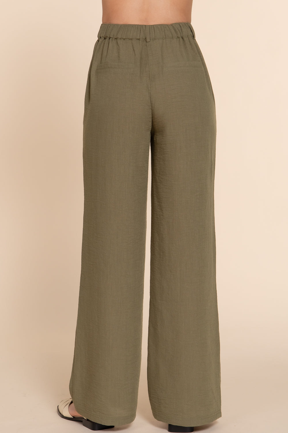 Women's Straight Leg Linen Effect Long Pants