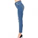 Womens-High Rise Distressed Push up Booty Ankle length Skinny Jeans