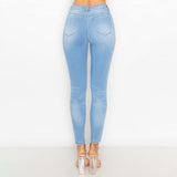 Women's Push-Up Destructed Modal Basic Skinny Denim Jeans