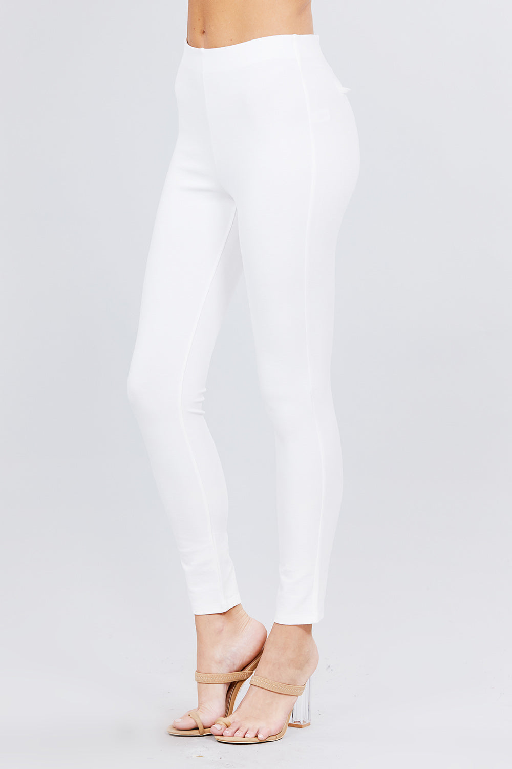 Women's Waist Elatic Band Ponte Pants