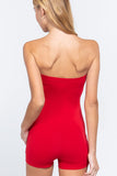 Women's Sexy Strapless Tube Bodycon Romper One Piece Jumpsuit