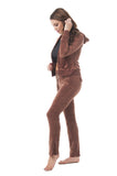 Velour Classic Hoodie Sweat Suit Jacket and Pants Set Velvet Tracksuit with Pockets1