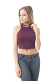 Racer Back Ribbed Crop Top