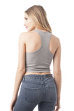 Racer Back Ribbed Crop Top