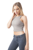 Racer Back Ribbed Crop Top