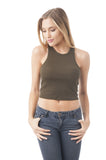 Racer Back Ribbed Crop Top
