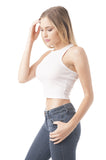 Racer Back Ribbed Crop Top