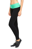 Ladies Printed Tight Fit Yoga Pants Foldover Leggings1