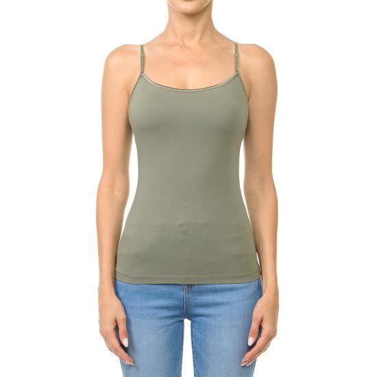 Cami Camisole Built in Bra Adjustable Spaghetti Strap Tank Top