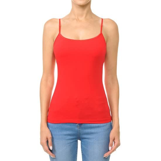Cami Camisole Built in Bra Adjustable Spaghetti Strap Tank Top