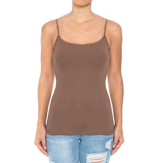 Cami Camisole Built in Bra Adjustable Spaghetti Strap Tank Top