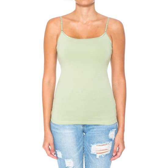 Cami Camisole Built in Bra Adjustable Spaghetti Strap Tank Top