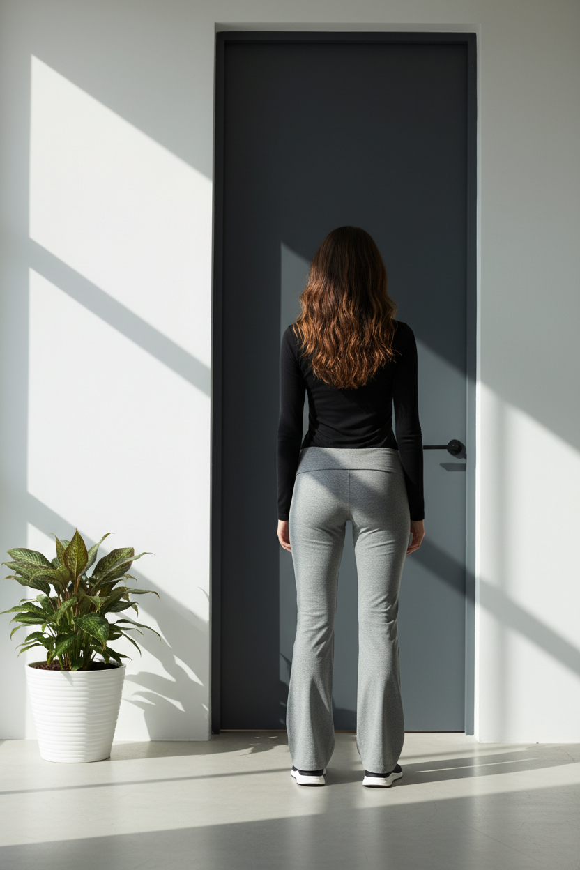 Women's Soft Cotton Blend Flared Fold over Yoga Pants