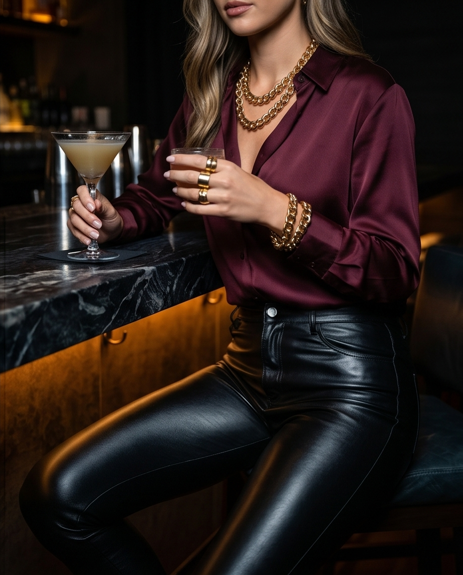 Faux Leather High Waist PU Long Hip Push Up Shaping Leather Pants