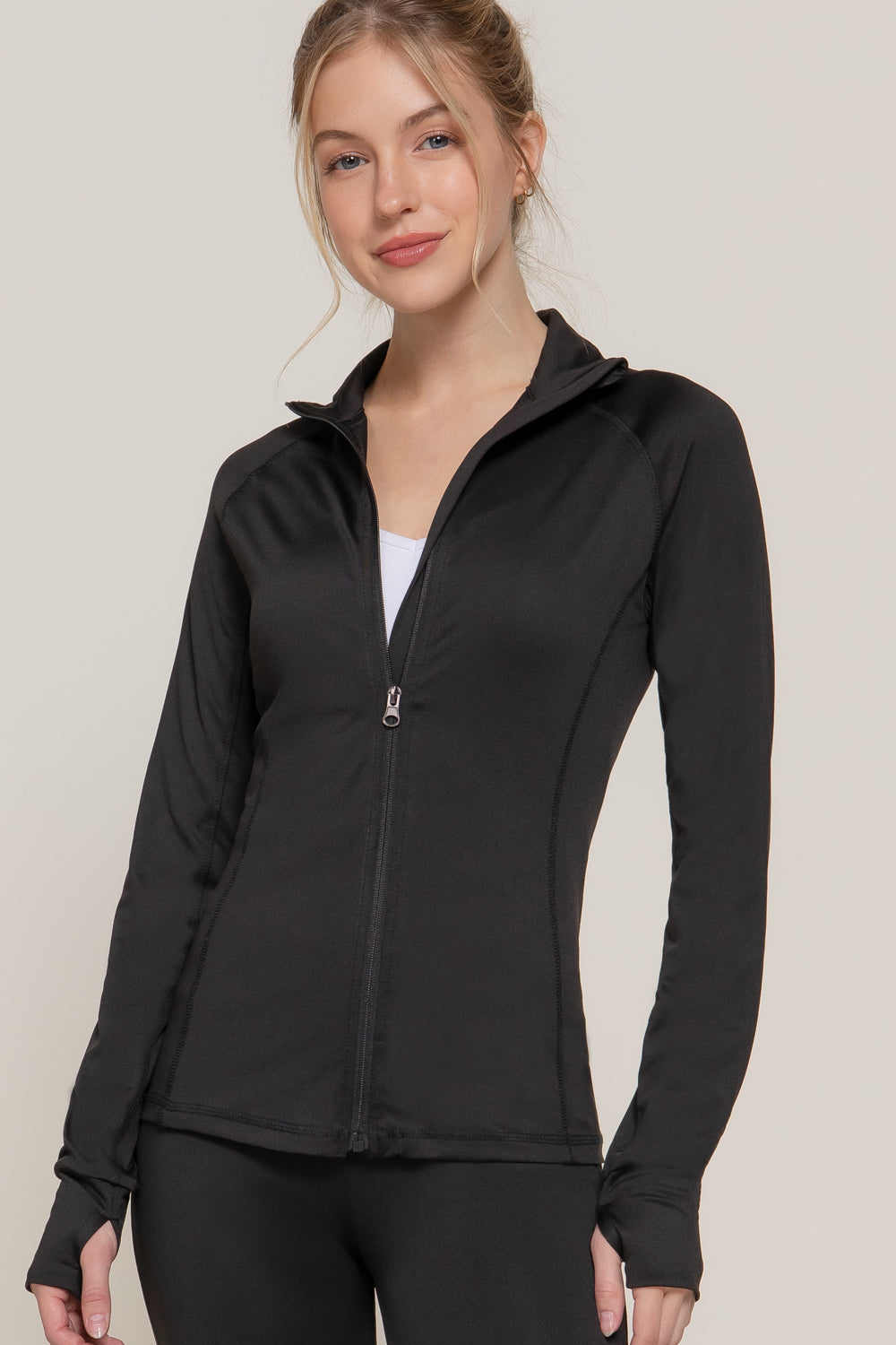 Women's Long Sleeve Zip Up Athletic Wear Sweater Work Out Jacket