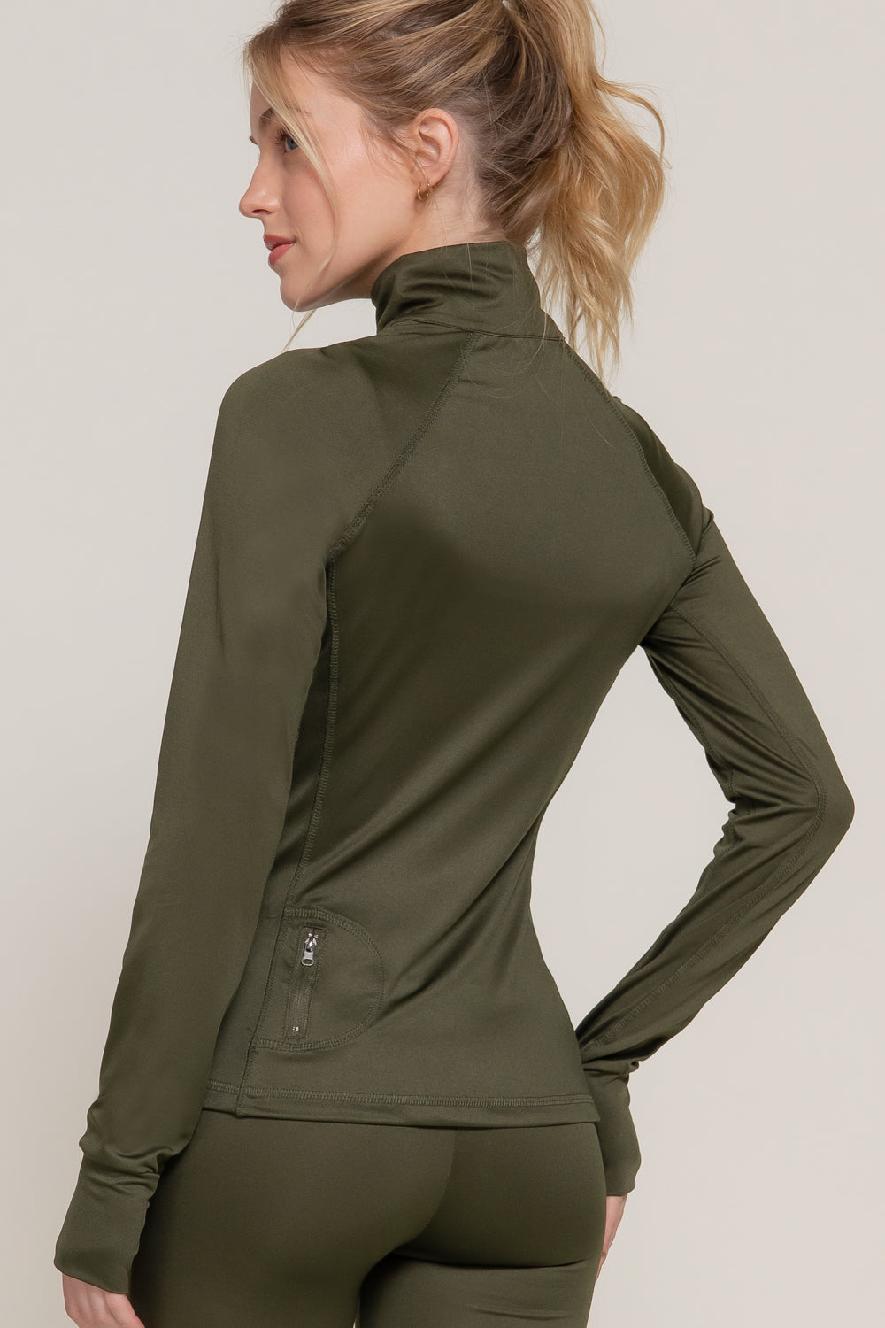 Women's Long Sleeve Zip Up Athletic Wear Sweater Work Out Jacket