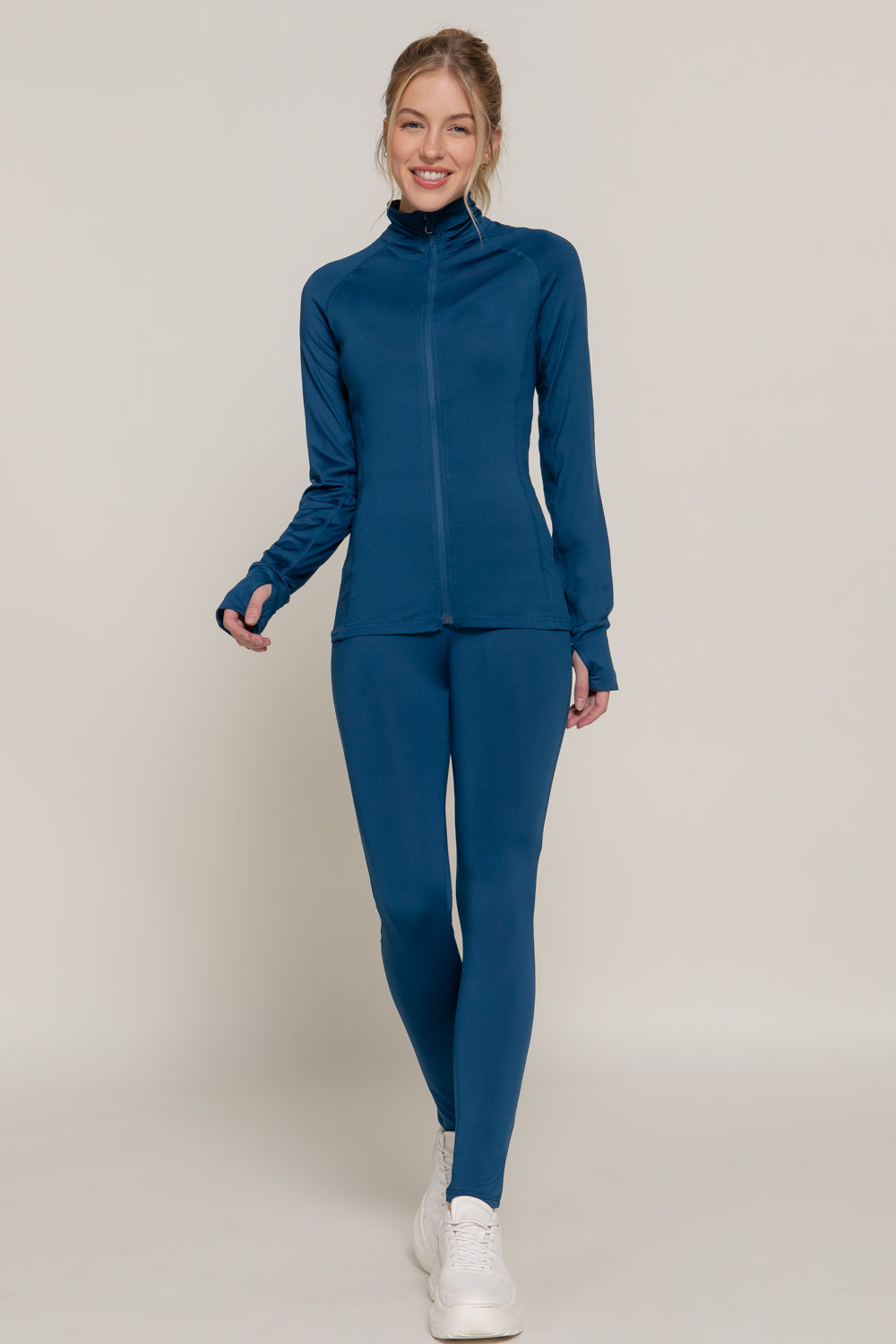 Women's Long Sleeve Zip Up Athletic Wear Sweater Work Out Jacket