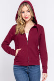 Long Sleeve Zipper French Terry Jacket with Kangroo Pocket