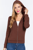 Long Sleeve Zipper French Terry Jacket with Kangroo Pocket