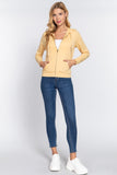 Long Sleeve Zipper French Terry Jacket with Kangroo Pocket