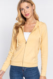 Long Sleeve Zipper French Terry Jacket with Kangroo Pocket