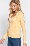 Long Sleeve Zipper French Terry Jacket with Kangroo Pocket