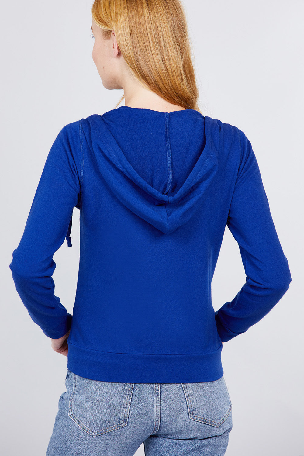 Long Sleeve Zipper French Terry Jacket with Kangroo Pocket