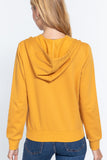 Khanomak Women's Long Sleeve Inner Brushed Zip Up Hoodie Jacket