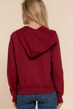 Khanomak Women's Long Sleeve Inner Brushed Zip Up Hoodie Jacket