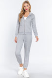Khanomak Women's Long Sleeve Inner Brushed Zip Up Hoodie Jacket