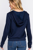 Khanomak Women's Long Sleeve Inner Brushed Zip Up Hoodie Jacket