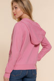 Khanomak Women's Long Sleeve Inner Brushed Zip Up Hoodie Jacket