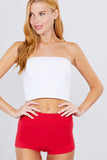 Womens-Stretch Sport Fold over Waist Yoga Short Pants