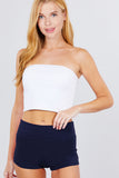 Womens-Stretch Sport Fold over Waist Yoga Short Pants