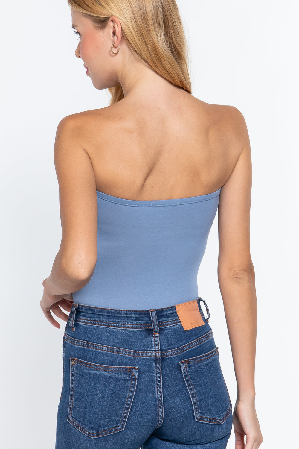 Women's Cotton Strapless Sexy Tube Bodysuit