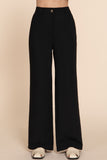 Women's Straight Leg Linen Effect Long Pants