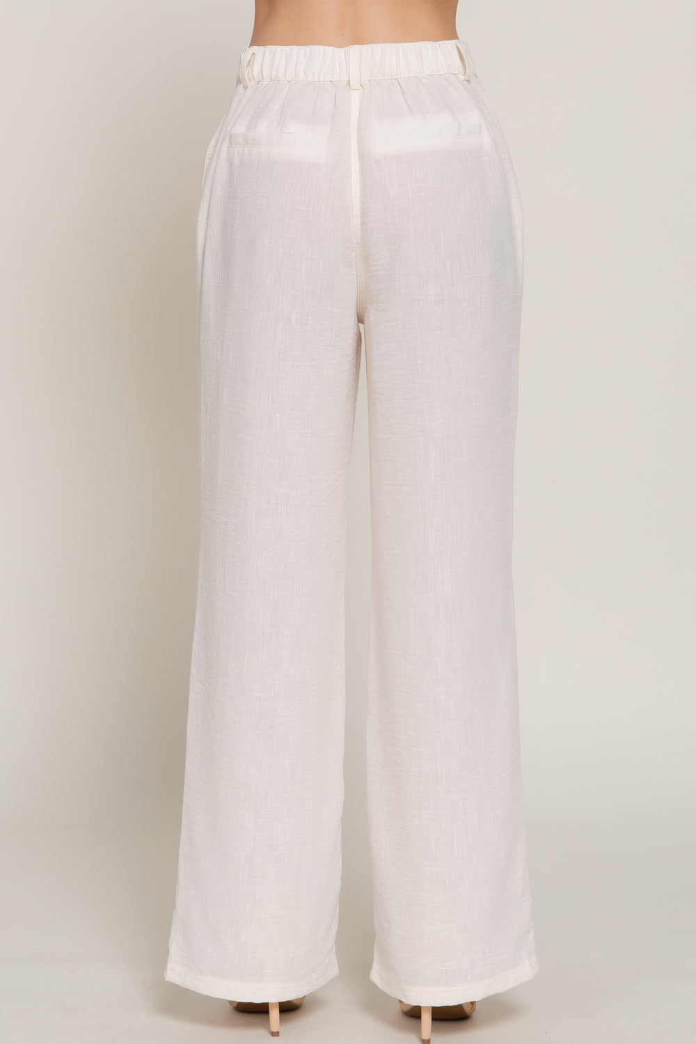 Women's Straight Leg Linen Effect Long Pants