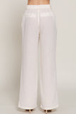 Women's Straight Leg Linen Effect Long Pants