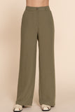 Women's Straight Leg Linen Effect Long Pants