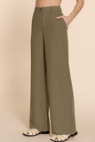Women's Straight Leg Linen Effect Long Pants