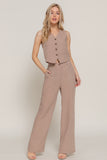 Women's Straight Leg Linen Effect Long Pants