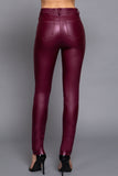 Faux Leather High Waist PU Long Hip Push Up Shaping Leather Pants