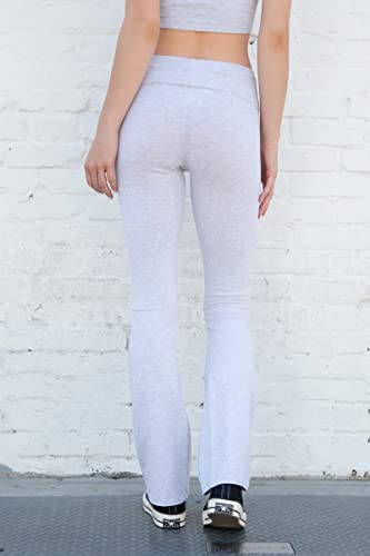 Women's Soft Cotton Blend Flared Fold over Yoga Pants