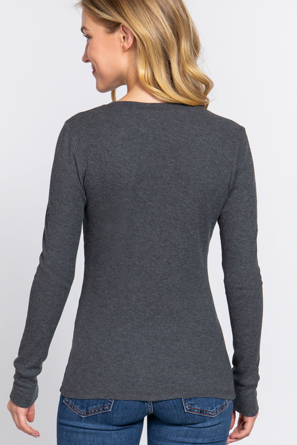 Women's Long Sleeve Crew Neck Long Puff Sleeve Top