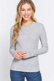 Women's Long Sleeve Crew Neck Long Puff Sleeve Top