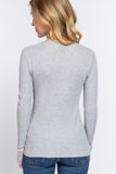 Women's Long Sleeve Crew Neck Long Puff Sleeve Top