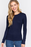 Women's Long Sleeve Crew Neck Long Puff Sleeve Top