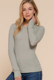 Women's Long Sleeve Crew Neck Long Puff Sleeve Top