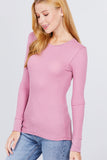 Women's Long Sleeve Crew Neck Long Puff Sleeve Top