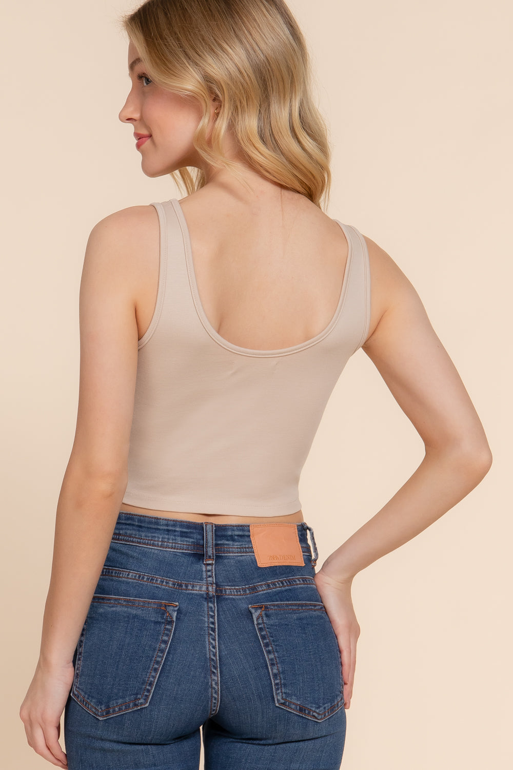Women's Curved Hem Lined Knit Boned Corset Crop Top